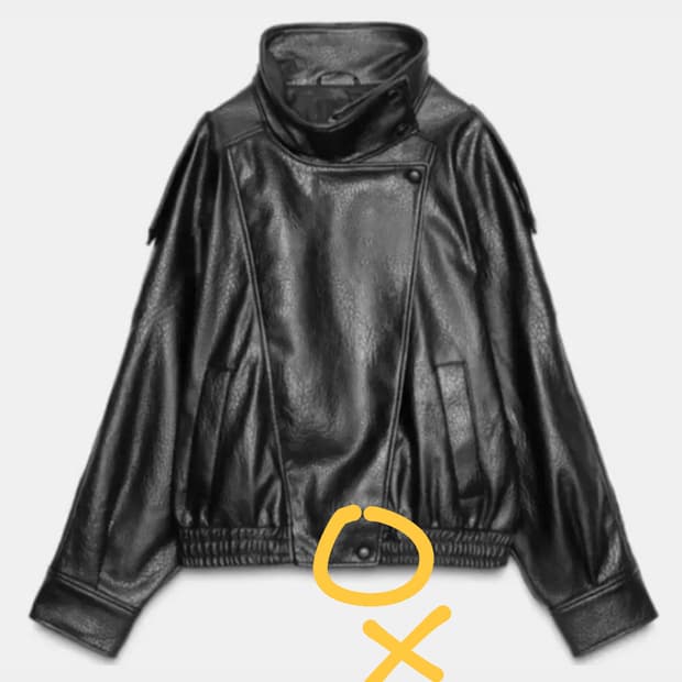 자라 페이크 레더 자켓 s