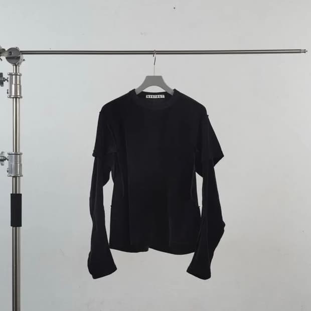 NVRFRGT 네버포겟  벨루어 더블 레이어드 롱슬리브