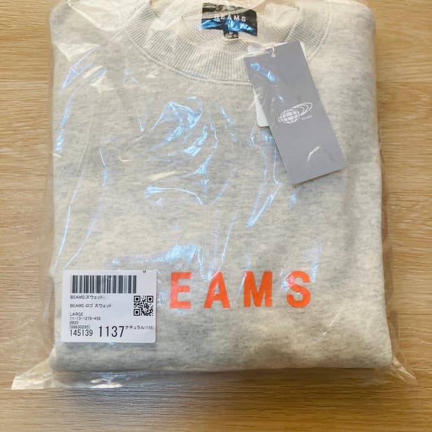 빔즈 beams 로고 맨투맨 L