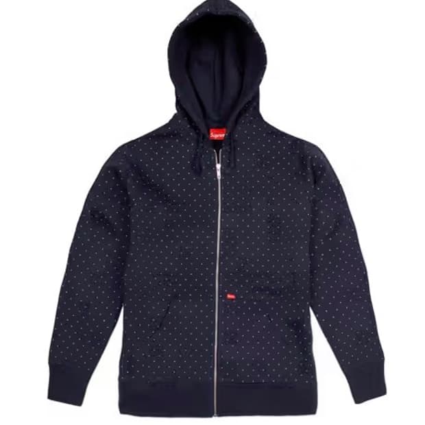 [L] supreme pin dot hoodie