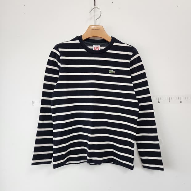 라코스테 스트라이프 긴팔 티셔츠