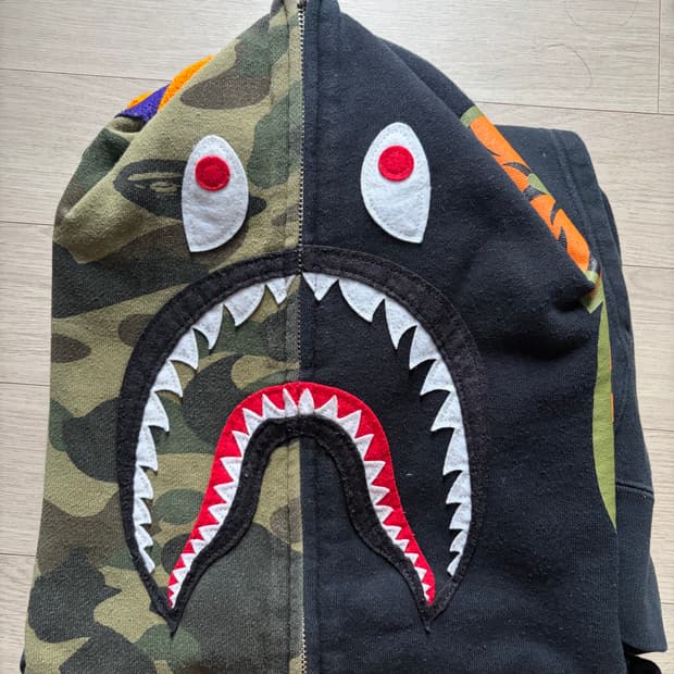 베이프 반카모 샤크 후드집업 XL