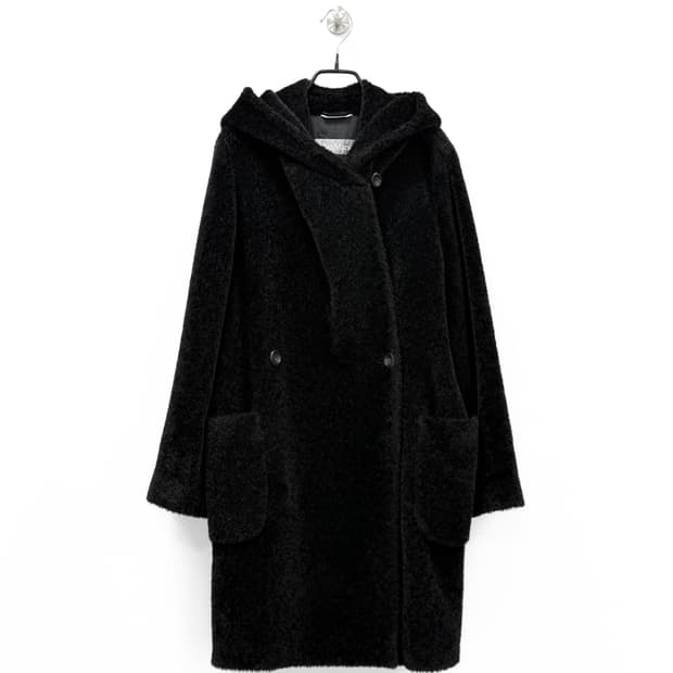 막스마라 알파카 버진울 블렌드 후드 더블 코트38