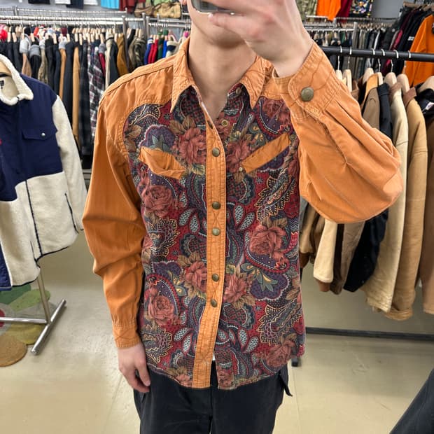 MADOC 빈티지 꽃무늬 남방 셔츠