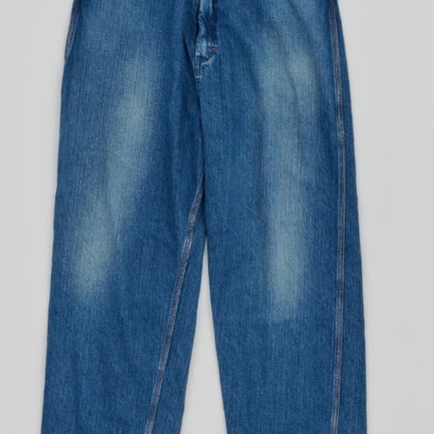 시오타 데님 페인터 팬츠 미디엄다크블루 5