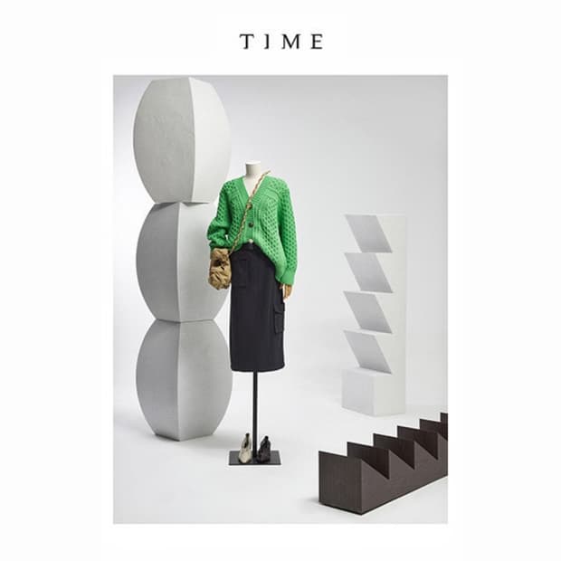 타임 TIME 카고 벨티드 스커트