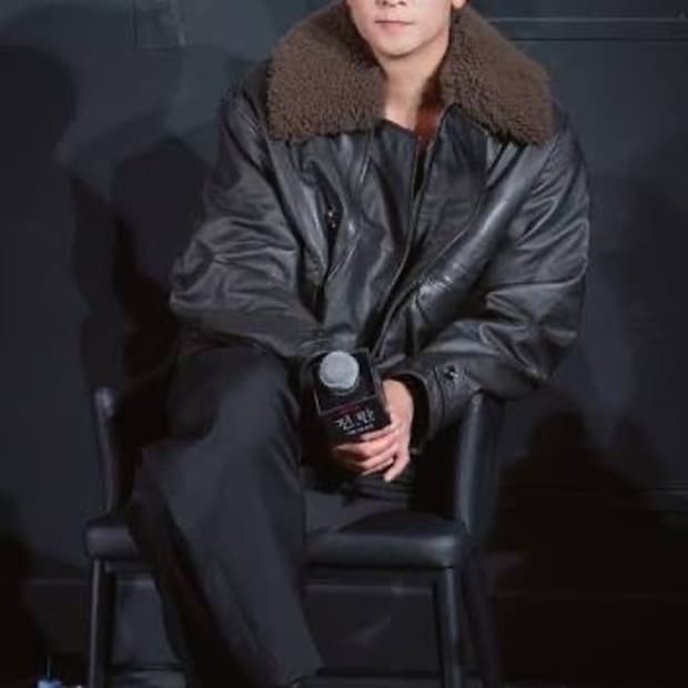 르메르 24fw 카프 레더 퍼 블루종 L