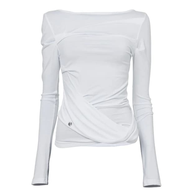 Drape Layered Long Sleeve (FL-128_White)