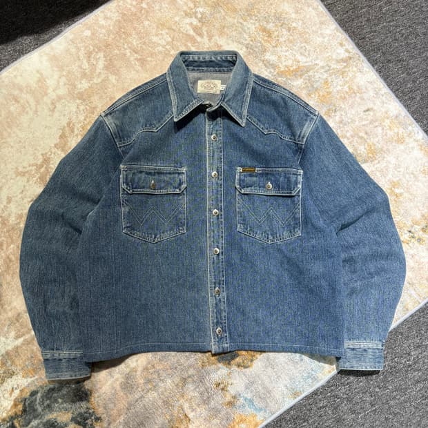 아르마니 진스 빈티지 포켓 청자켓