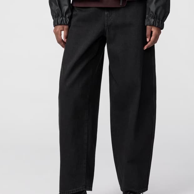 UNIQLO 블랙 커브 팬츠 unisex 25