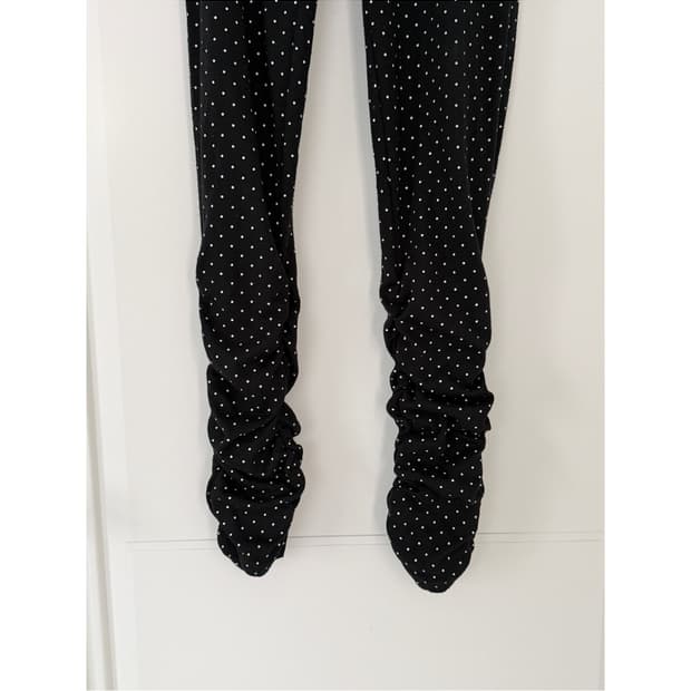일본빈티지 도트 셔링 레깅스