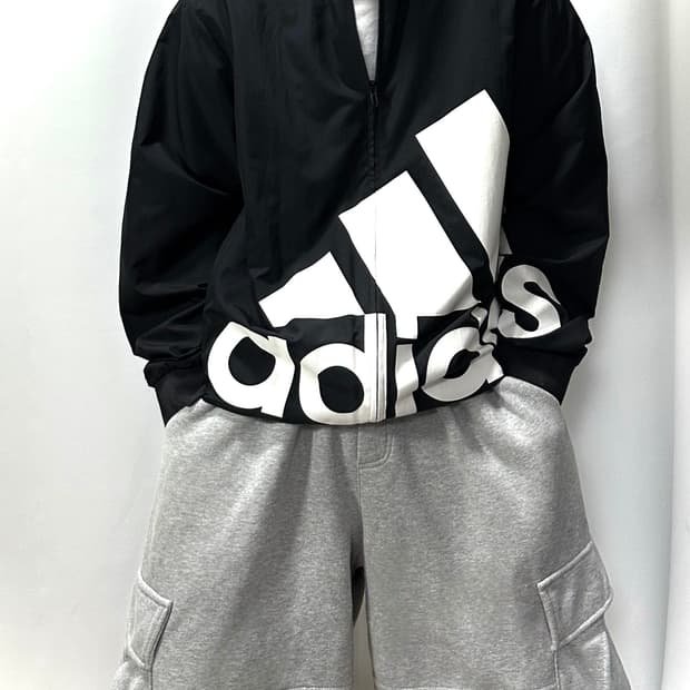 Adidas 빅로고 올드스쿨 오버핏 바람막이