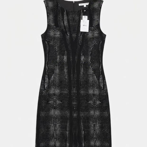 DIANE von FURS TEN BERG 블랙&화이트 패턴 원피스 6