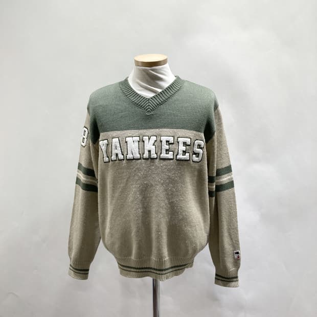 MLB 빈티지 브이넥니트 95 