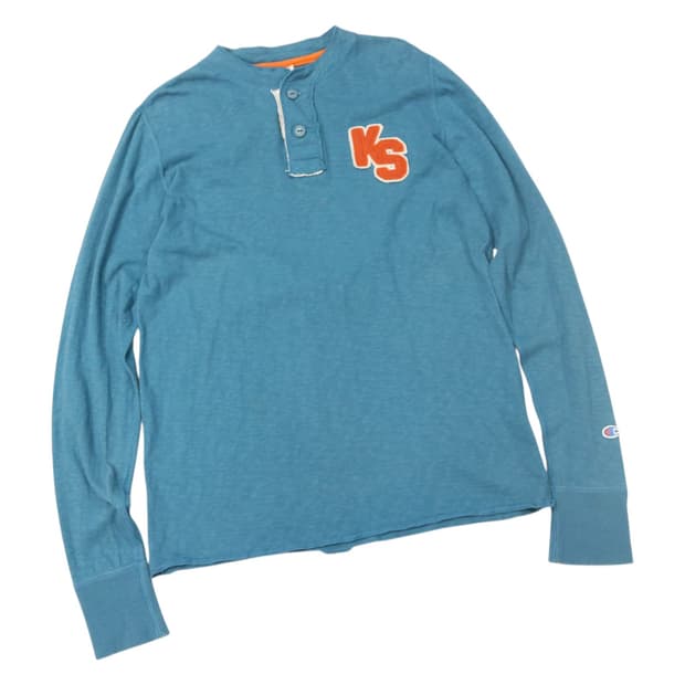 챔피온 빈티지 헨리넥 패치 롱슬리브 티셔츠 (L)