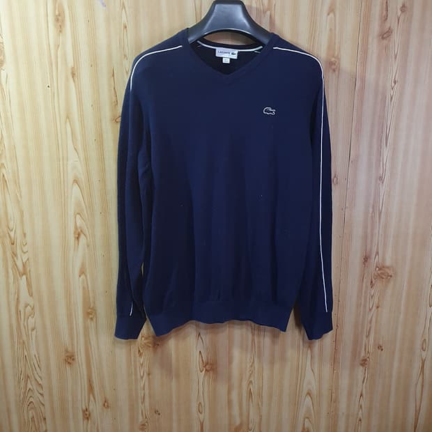 라코스테 브이넥 니트 100