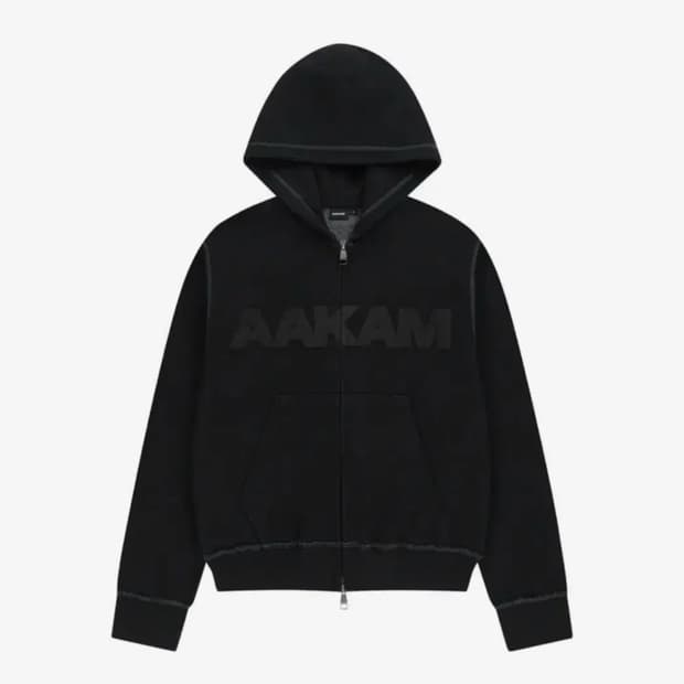 아캄 Boucle Logo Zip-Up Hoodie