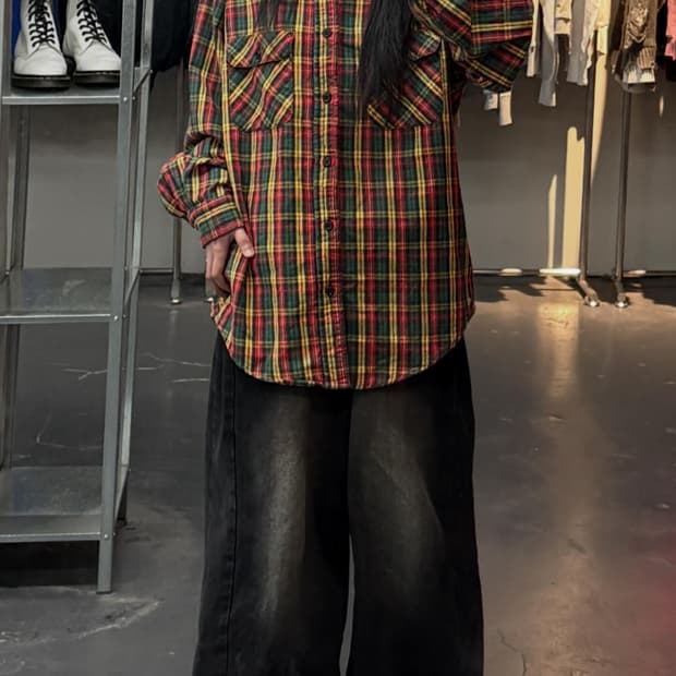 에드윈 포켓 플란넬 체크셔츠 A3657