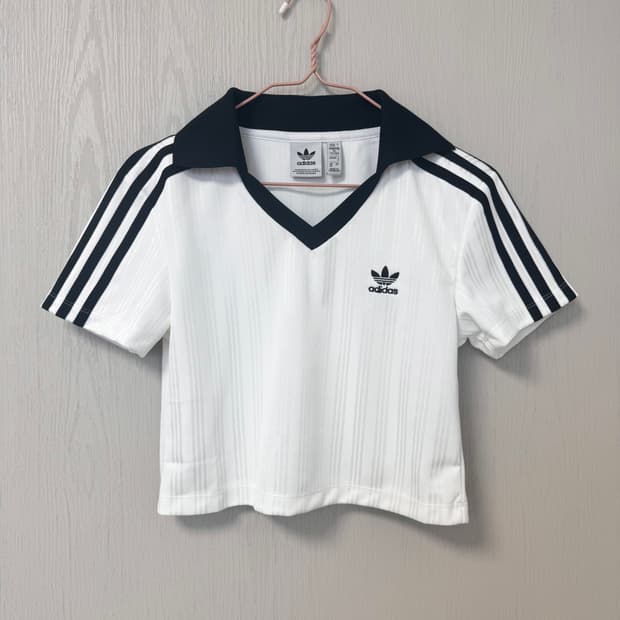 (xs) 아디다스 크롭 카라 반팔