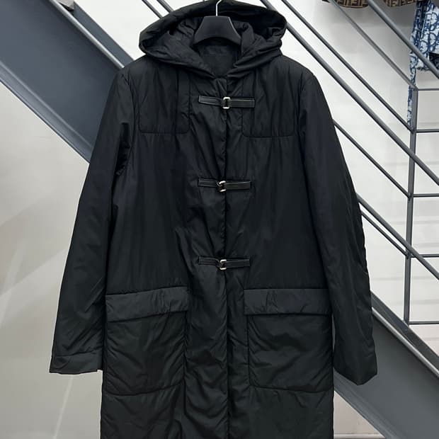 프라다 99FW 나일론 후드 더플 코트