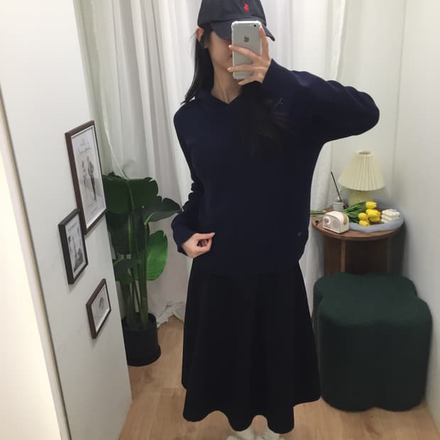 여성 폴로 니트후드티 95