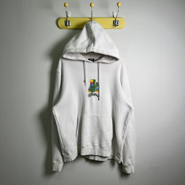 stussy 스투시 칵투스 선인장 기모 후드티 L
