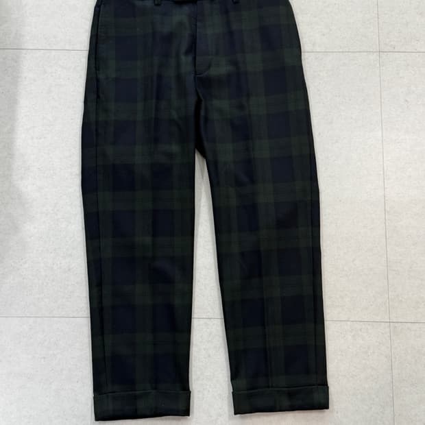 빔즈플러스 노턱 슬랙스 L 블랙와치