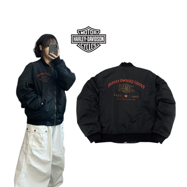 할리데이비슨 MA-1 항공 자켓 블랙