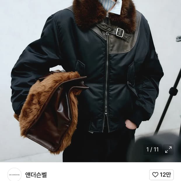 구매)앤더슨벨 레더패치 ma-1 봄버 삽니다 FUR COLLAR LEAT