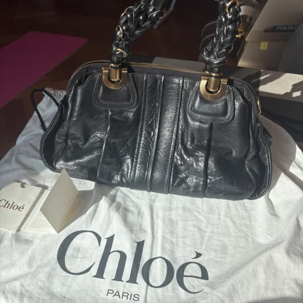 Chloé 끌로에 블랙레더 핸드백