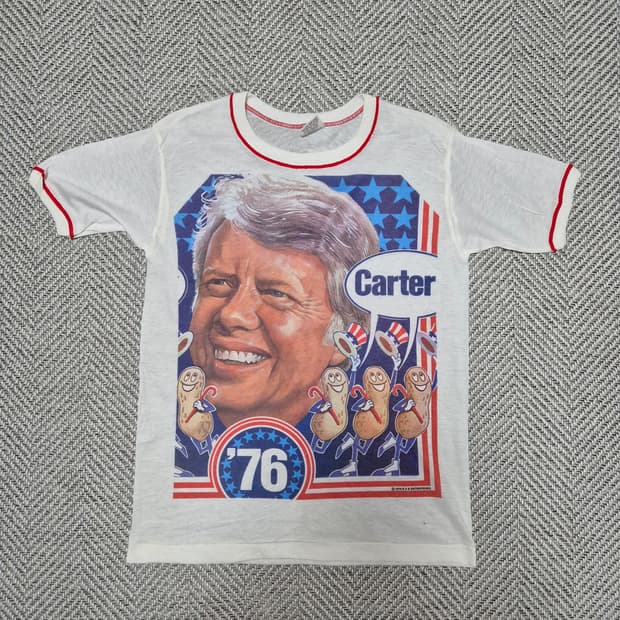 70s JIMMY CARTER 대선 캠페인 티셔츠 (M)