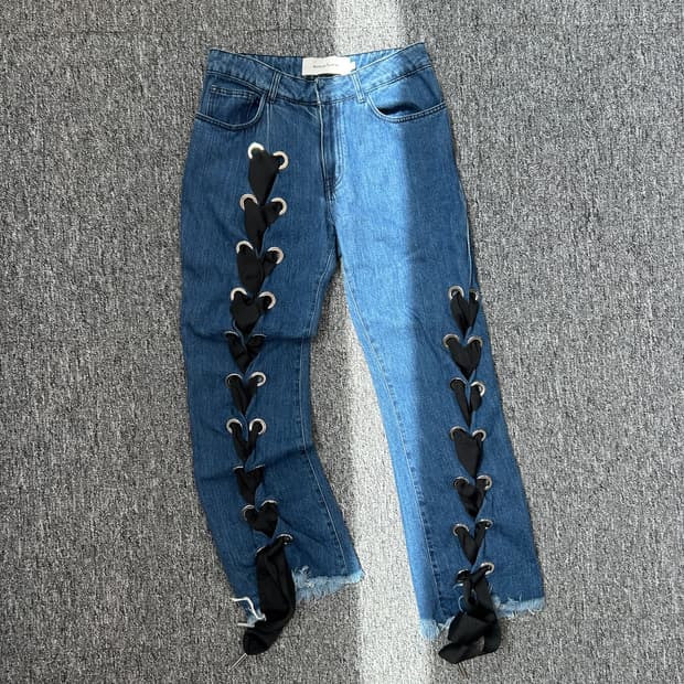 마르케스 알메이다 레이스업 데님 팬츠