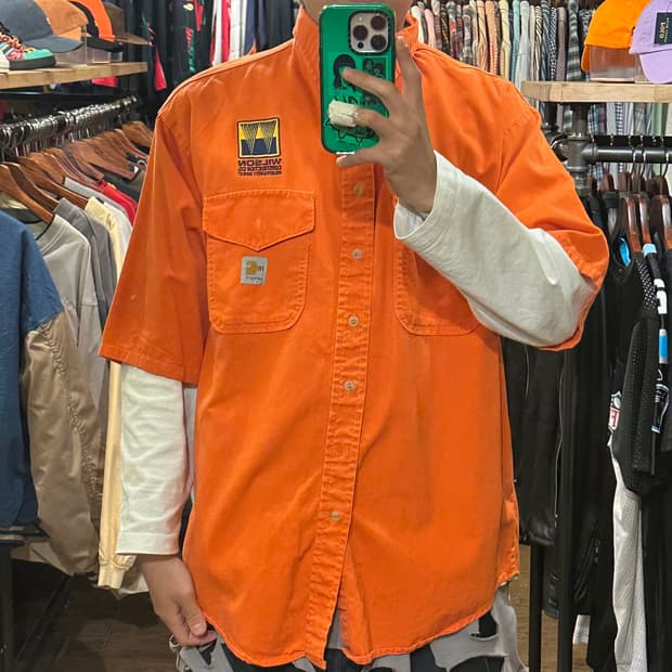 [HI] 칼하트 반팔 셔츠 오렌지