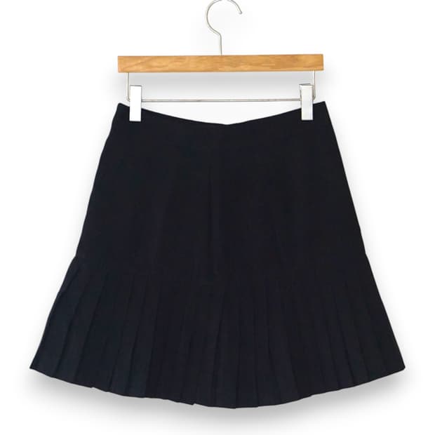 검정 플리츠 미니스커트