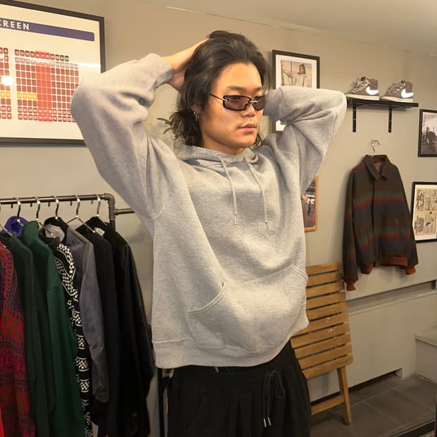 00’s Russell Athletic grey plain hood