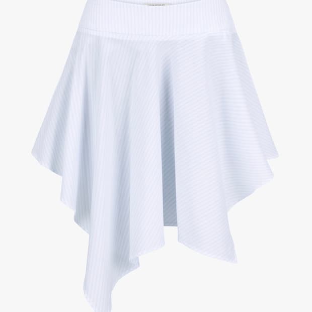 루즈슬립오버 스커트(흰색 스트라이프)