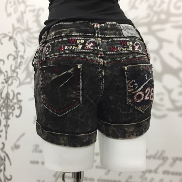 Y2K lettering shorts