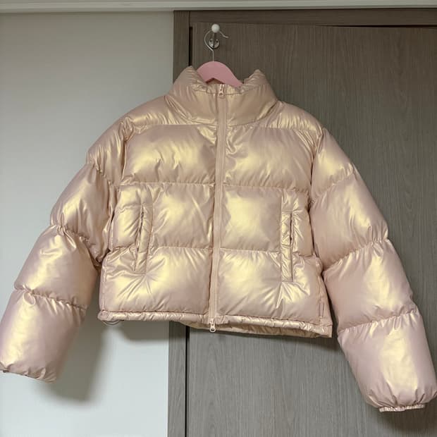 라퍼지포우먼 핑크 글로시패딩