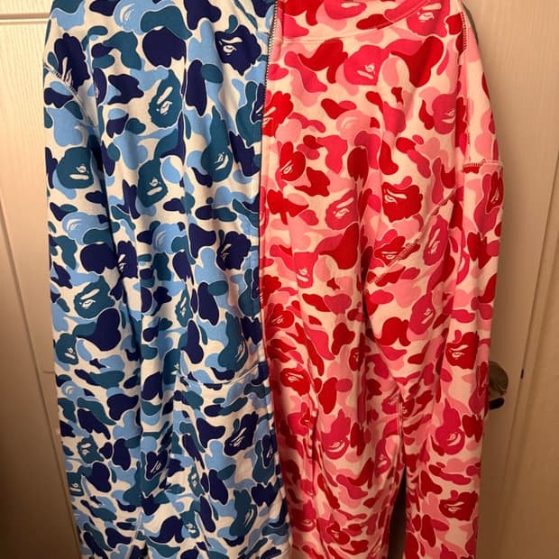 베이프 하프 후드집업