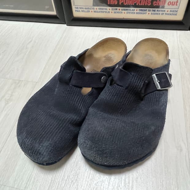 버켄스탁 보스턴 코듀로이 네이비