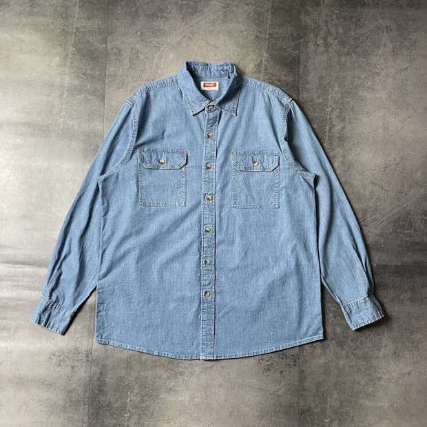 WRANGLER 랭글러 빈티지 데님 코튼셔츠 A00304