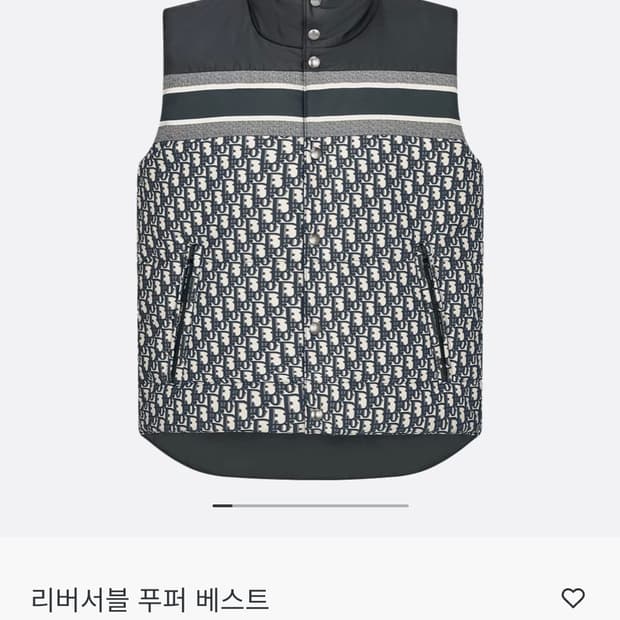 디올 다운 베스트 L 오블리크 패딩 양면 거의새거