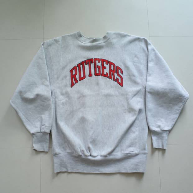 [MADE IN USA] 80s 빈티지 럿거스 아치로고 리버스위브 맨투맨