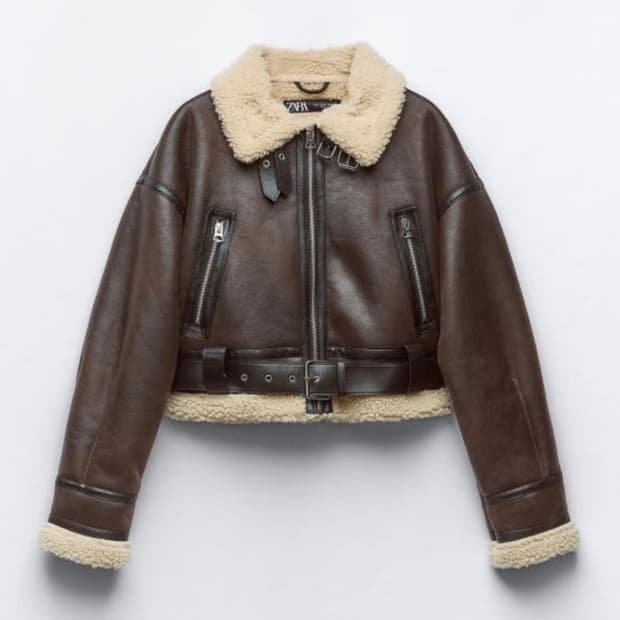 자라 무스탕 브라운