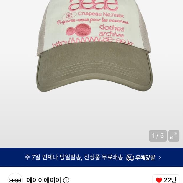 에이이에이이 모자