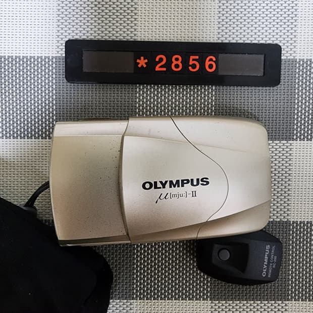 올림푸스 뮤 2 단렌즈 필름카메라 리모컨 파우치포함