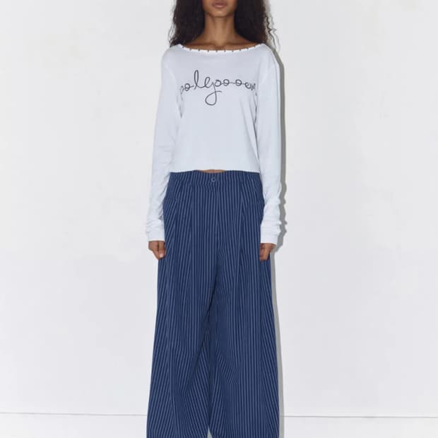 폴리수엠 스트라이프 팬츠