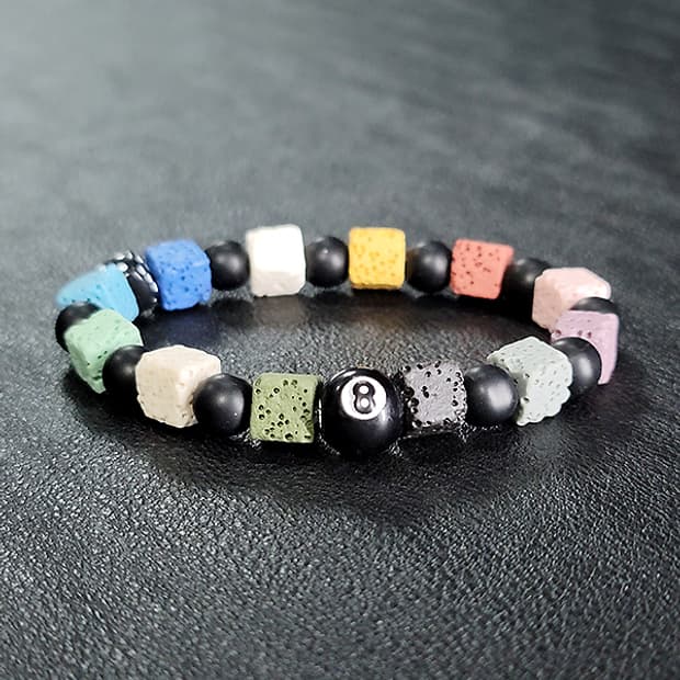 Astra8 바솔트 10mm 남자 빈티지 원석 팔찌