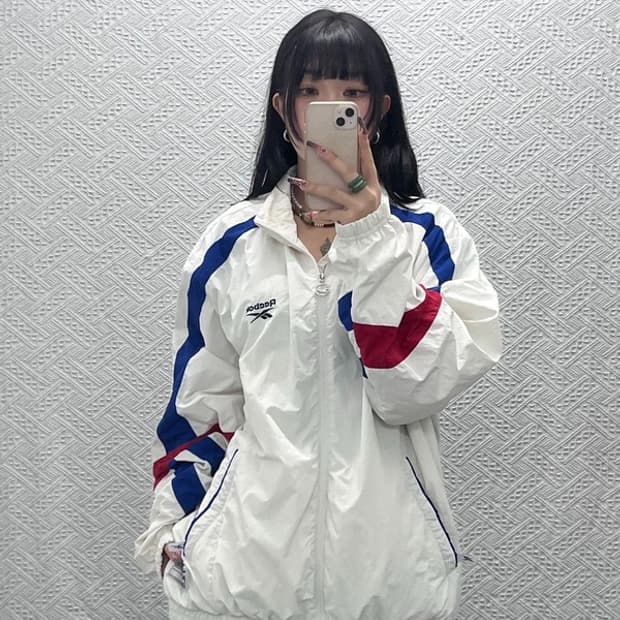 리복 레전드 올드스쿨 레트로 빈티지 바람막이 자켓 XXL C12025