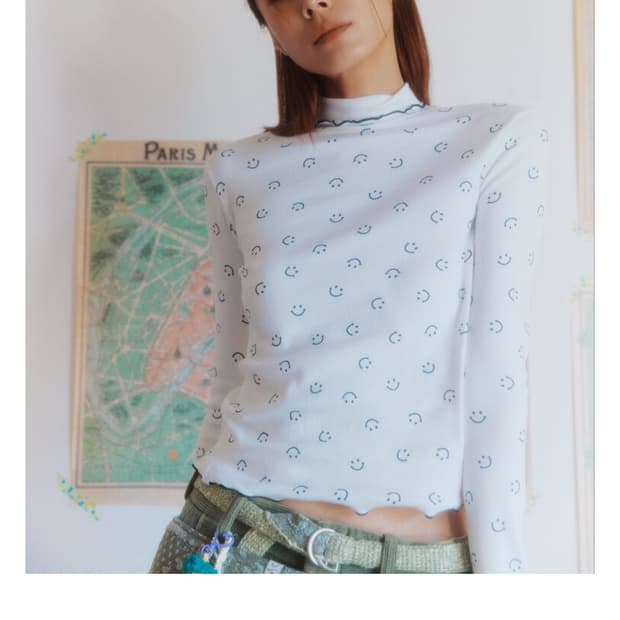 민지에나 smile turtleneck ivory